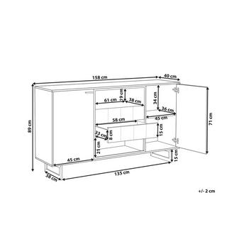 Beliani Sideboard aus Faserplatte Industriell BOISO  