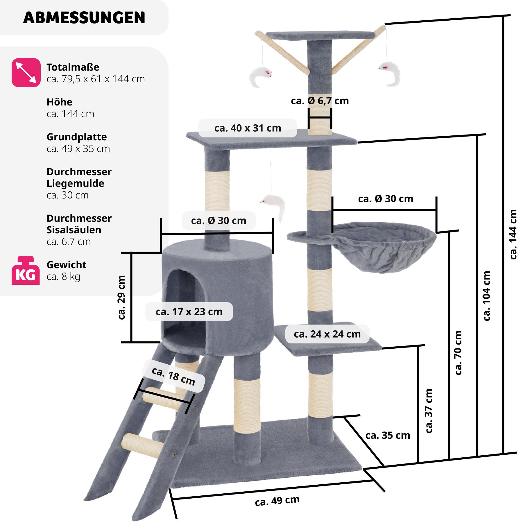 Tectake  albero tiragraffi Dominik 