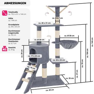 Tectake  albero tiragraffi Dominik 