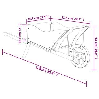 VidaXL  fioriera a carriola Legno 