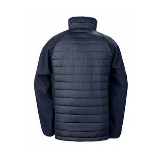 Result  recycelte daunenjacke softshell black copass softshell 