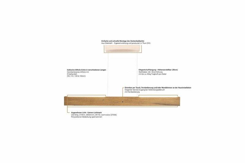 kln.swiss Pendelleuchte Tentorium - Nussbaum - 900  