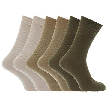 Strümpfe Socken, 100% , gerippt, 6erPack