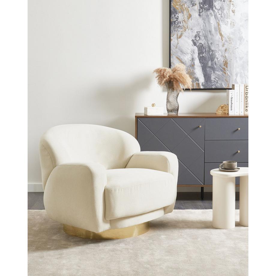Beliani Fauteuil en Tissu Glamour LEJRE  