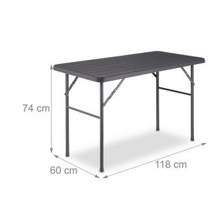 Northix Table de jardin carrée aspect bois  