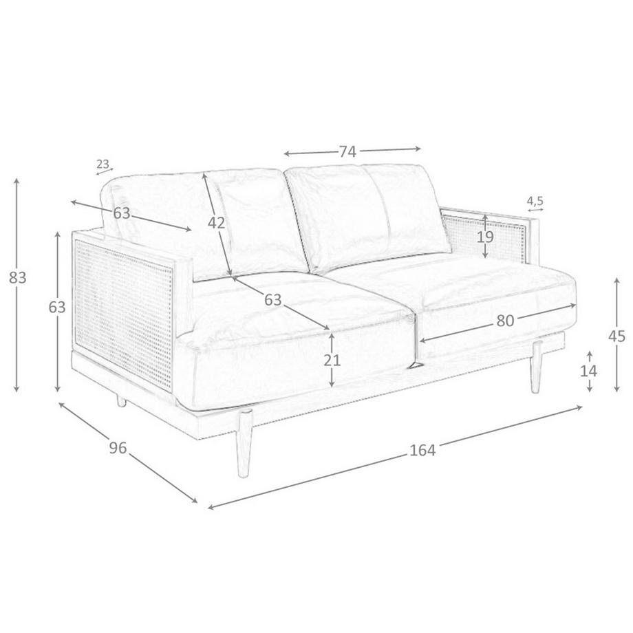 ANGEL CERDA 2-Sitzer-Sofa ausem Leder  