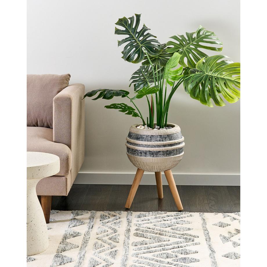 Beliani Vaso per piante rialzato en Fibra d'argilla Industriale ATHYRIUM  