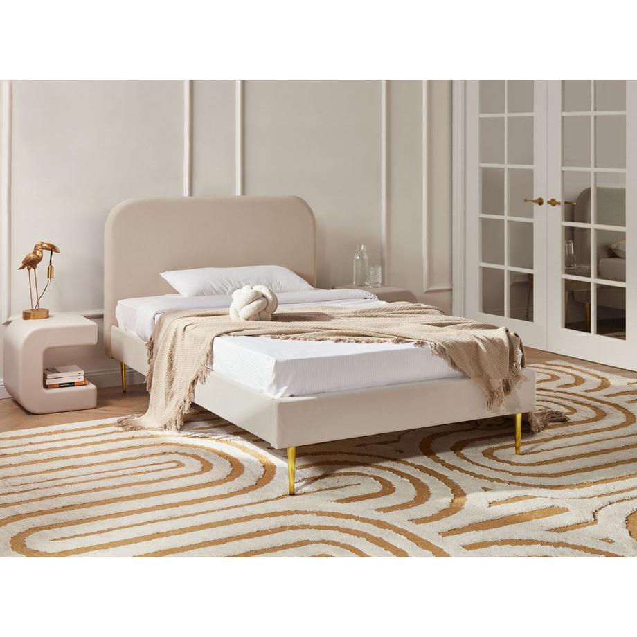 Beliani Letto en Velluto Scandinavo FLAYAT  