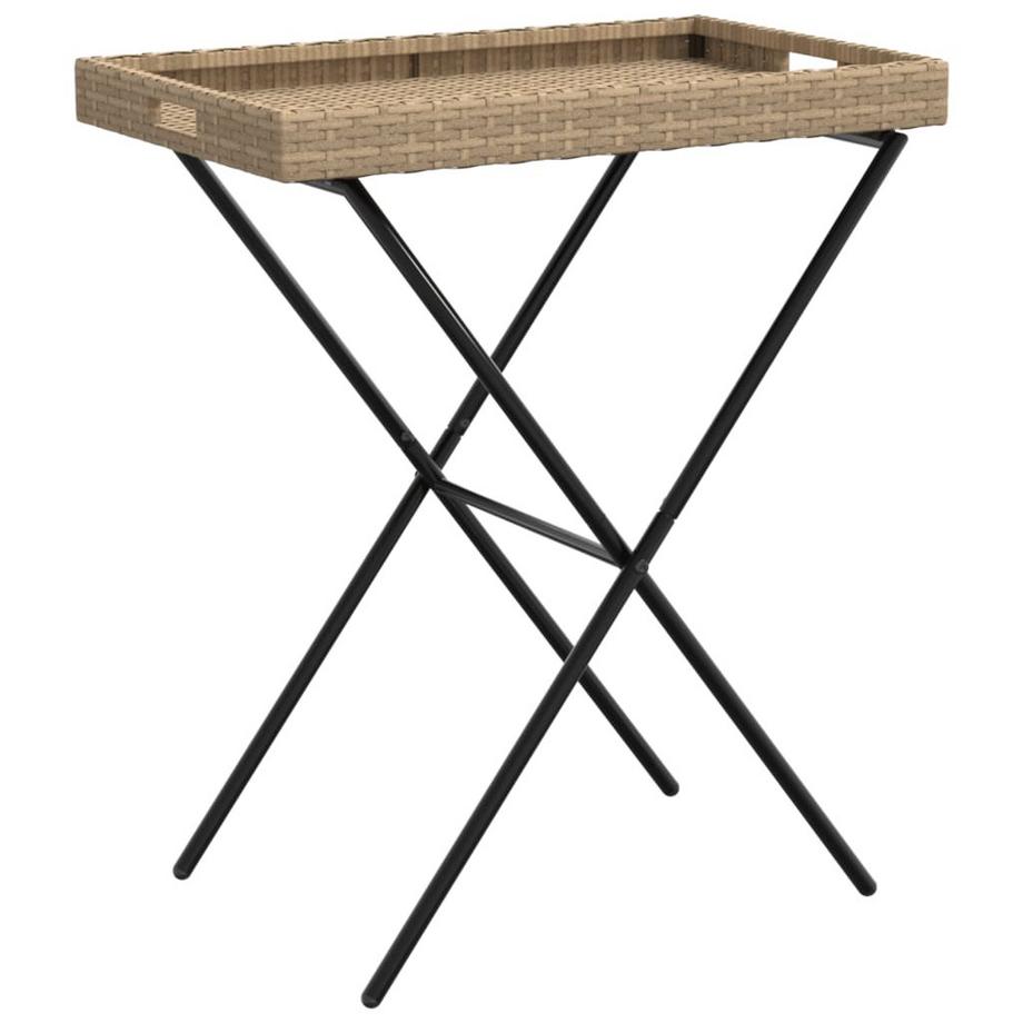 Table à plateau pliante rotin synthétique
