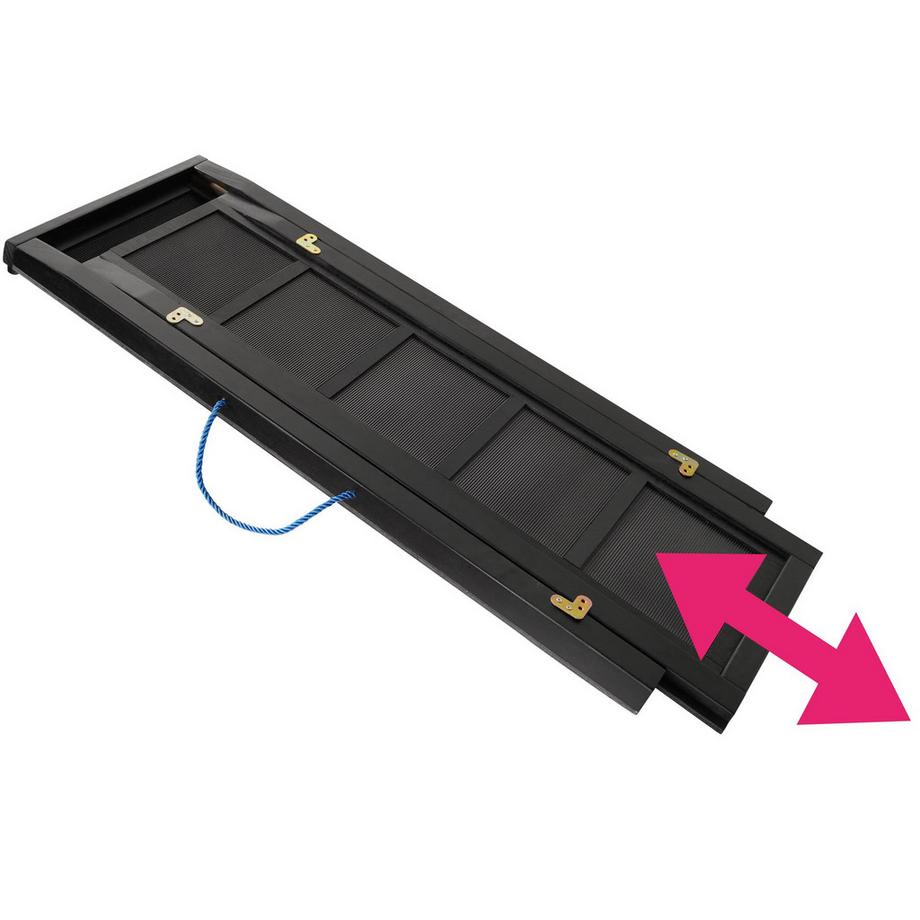 Tectake  Teleskop Hunderampe aus Holz 