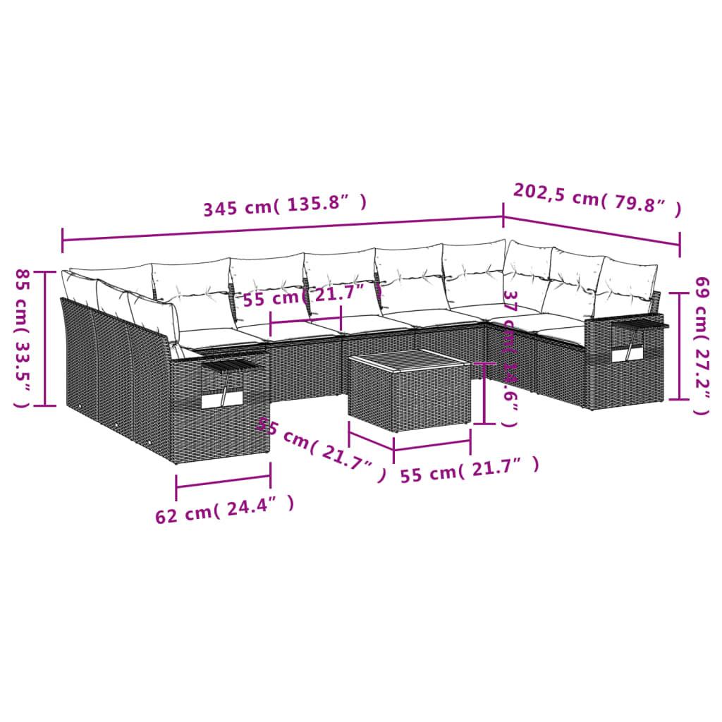 VidaXL Garten sofagarnitur poly-rattan  