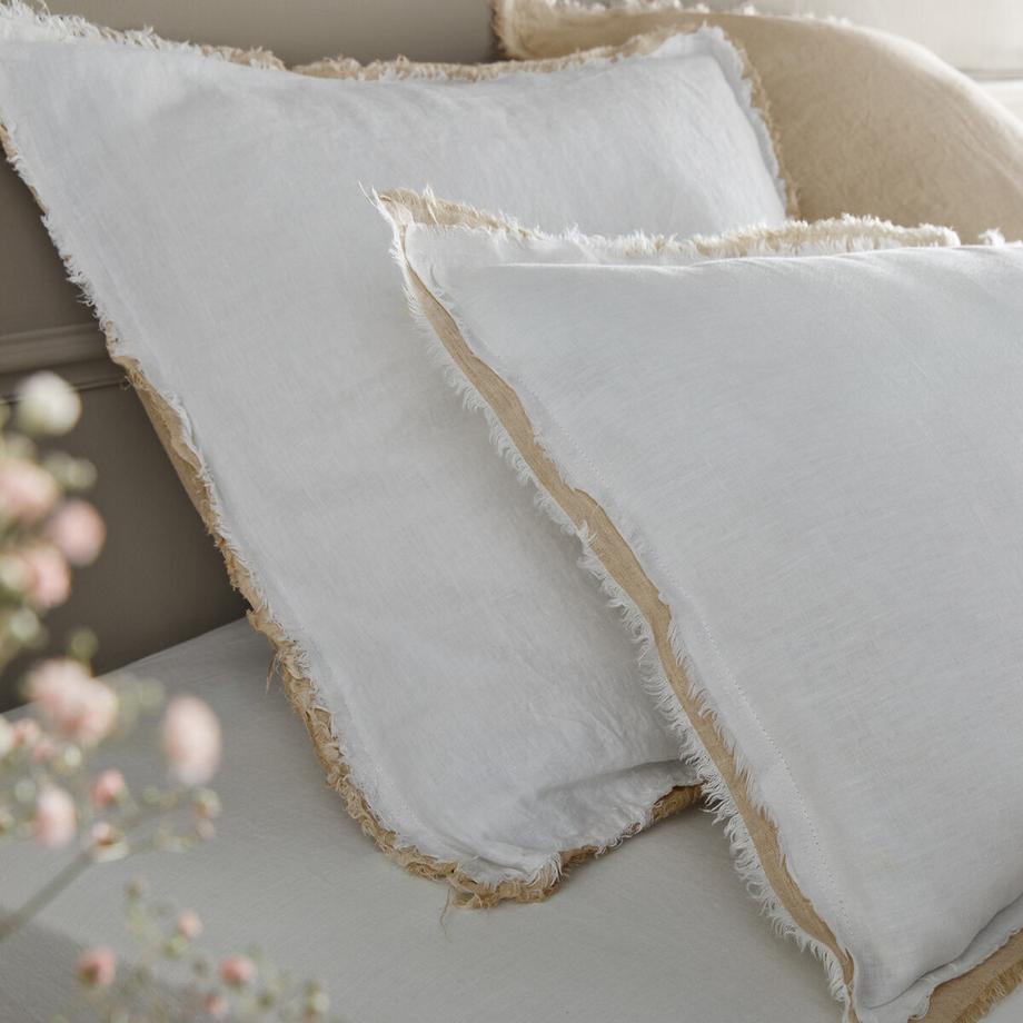 AM.PM Alhanasia Copripiumino lino lavato doppia frangia  