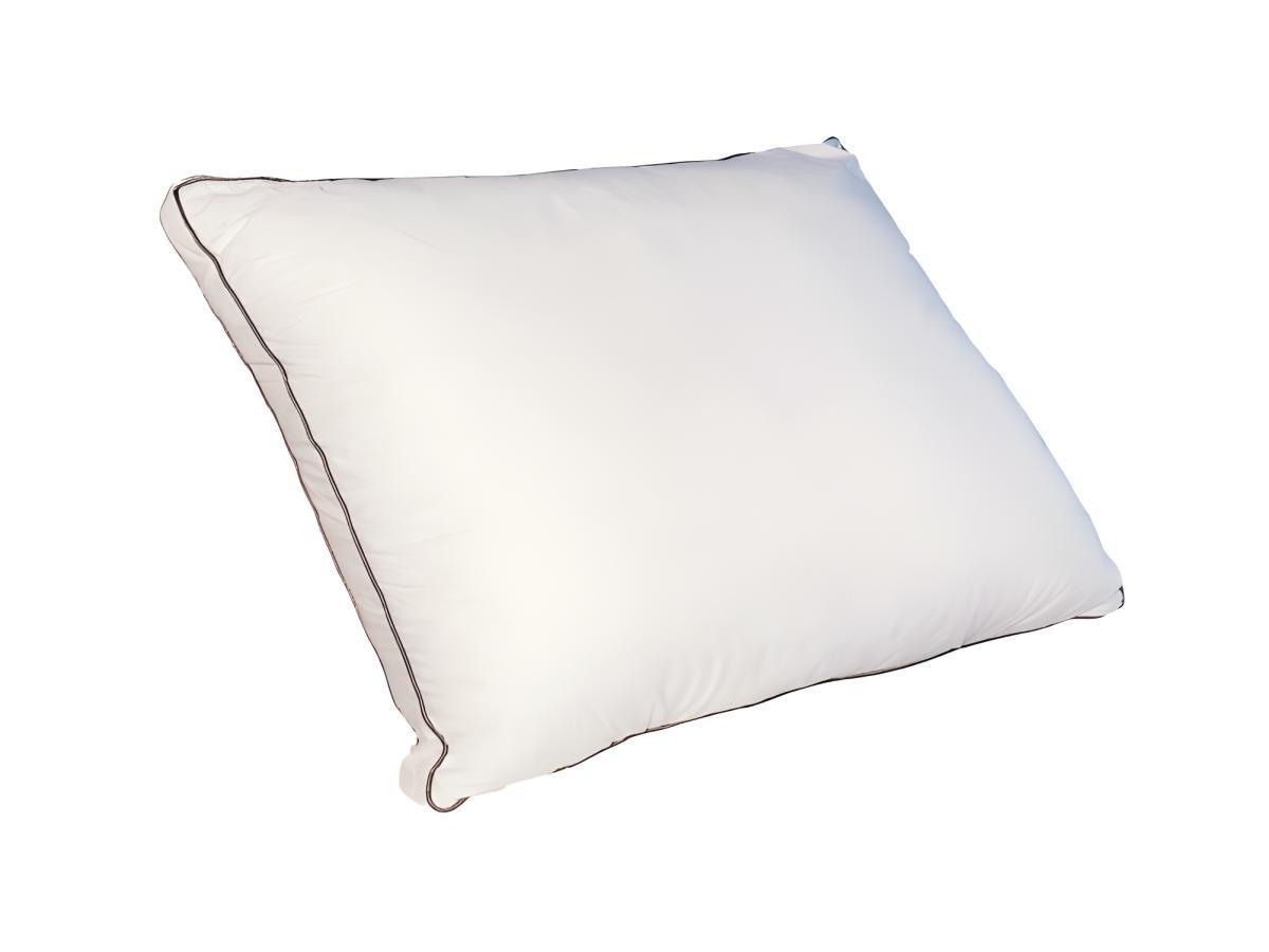 Vente-unique Guanciale sensazione piuma 50 x 70 cm in Percalle di cotone 91 fili/cm² 700 g Bianco - AUXENCE  