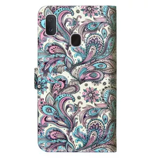 Cover-Discount  Galaxy A20e - Étui en cuir Paisley effet paillettes 