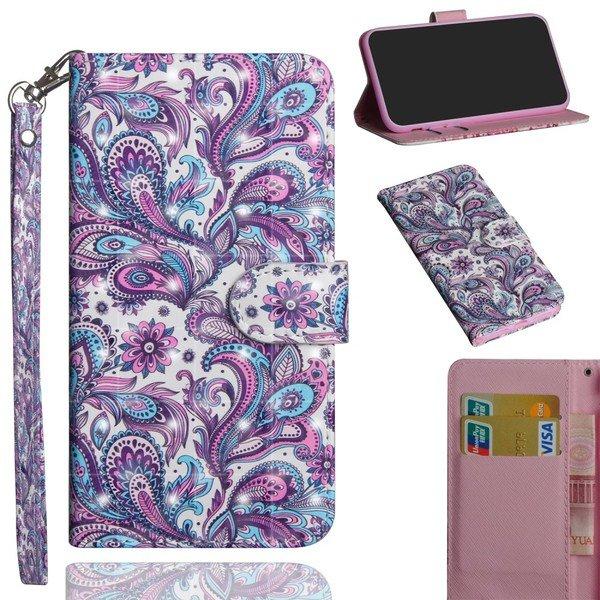 Cover-Discount  Galaxy A20e - Étui en cuir Paisley effet paillettes 