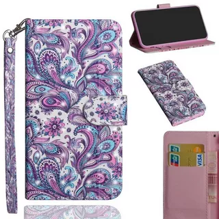 Cover-Discount  Galaxy A20e - Étui en cuir Paisley effet paillettes 