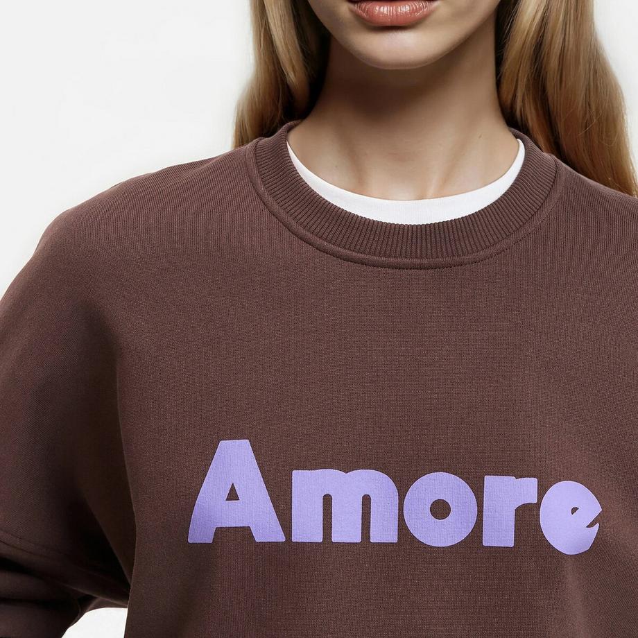 La Redoute Collections Sweatshirt avec motif lettrage col rond  