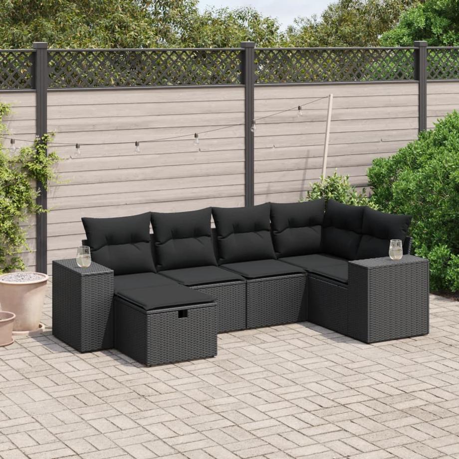 VidaXL set divano da giardino Polirattan  