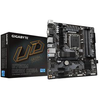 Gigabyte  B760M DS3H DDR4 Motherboard - Unterstützt Intel Core 14. Generation CPUs, 6+2+1 Phasen Digital VRM, bis zu 5333MHz DDR4 (OC), 2xPCIe 4.0 M.2, 2.5GbE LAN, USB 3.2 Gen2 
