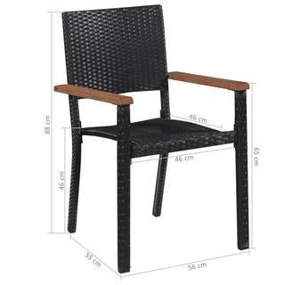 VidaXL set da pranzo Polirattan  