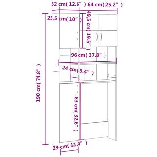 VidaXL Ensemble de meuble pour machine à laver  