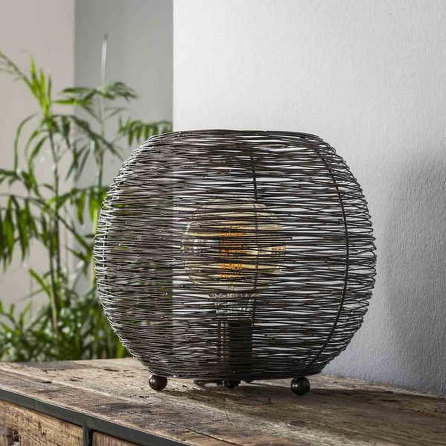 mutoni Lampe à poser Web L Noir Nickel D35  