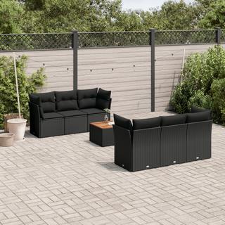 VidaXL set divano da giardino Polirattan  