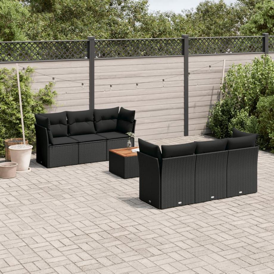VidaXL Ensemble de canapés de jardin rotin synthétique  