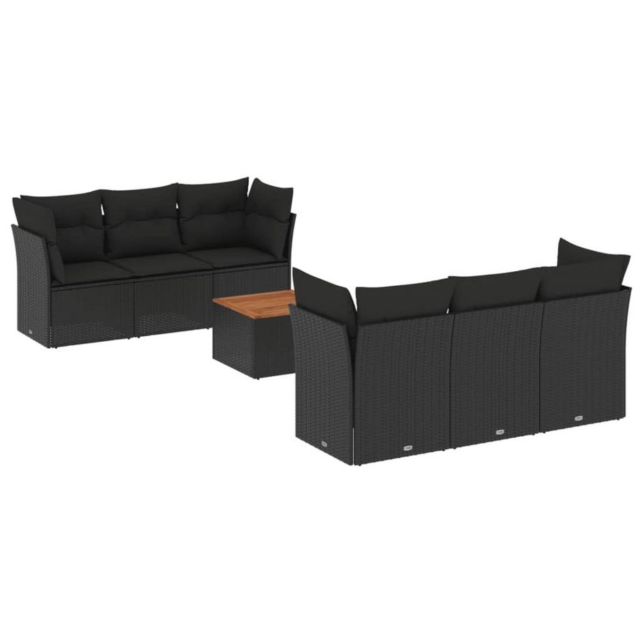 Ensemble de canapés de jardin rotin synthétique