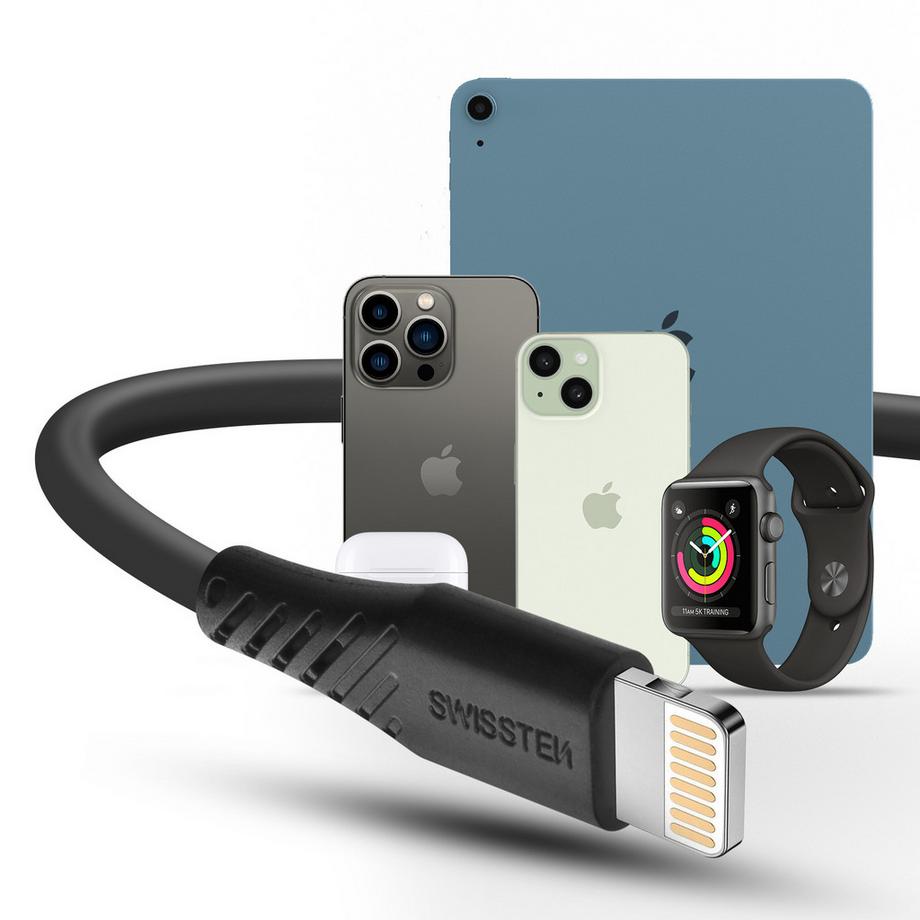 SWISSTEN  Câble USB C vers iPhone Souple Swissten 