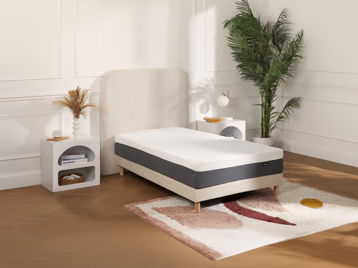 Ysmée Matelas 90 x 190 cm mousse HD 7 zones et accueil mémoire de forme déhoussable ép.25cm - RIAU de YSMÉE  