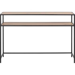 mutoni Table console Multiple Bronx papier chêne sauvage 1 étagère noir 120x35x79cm  