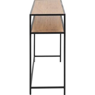 mutoni Table console Multiple Bronx papier chêne sauvage 1 étagère noir 120x35x79cm  