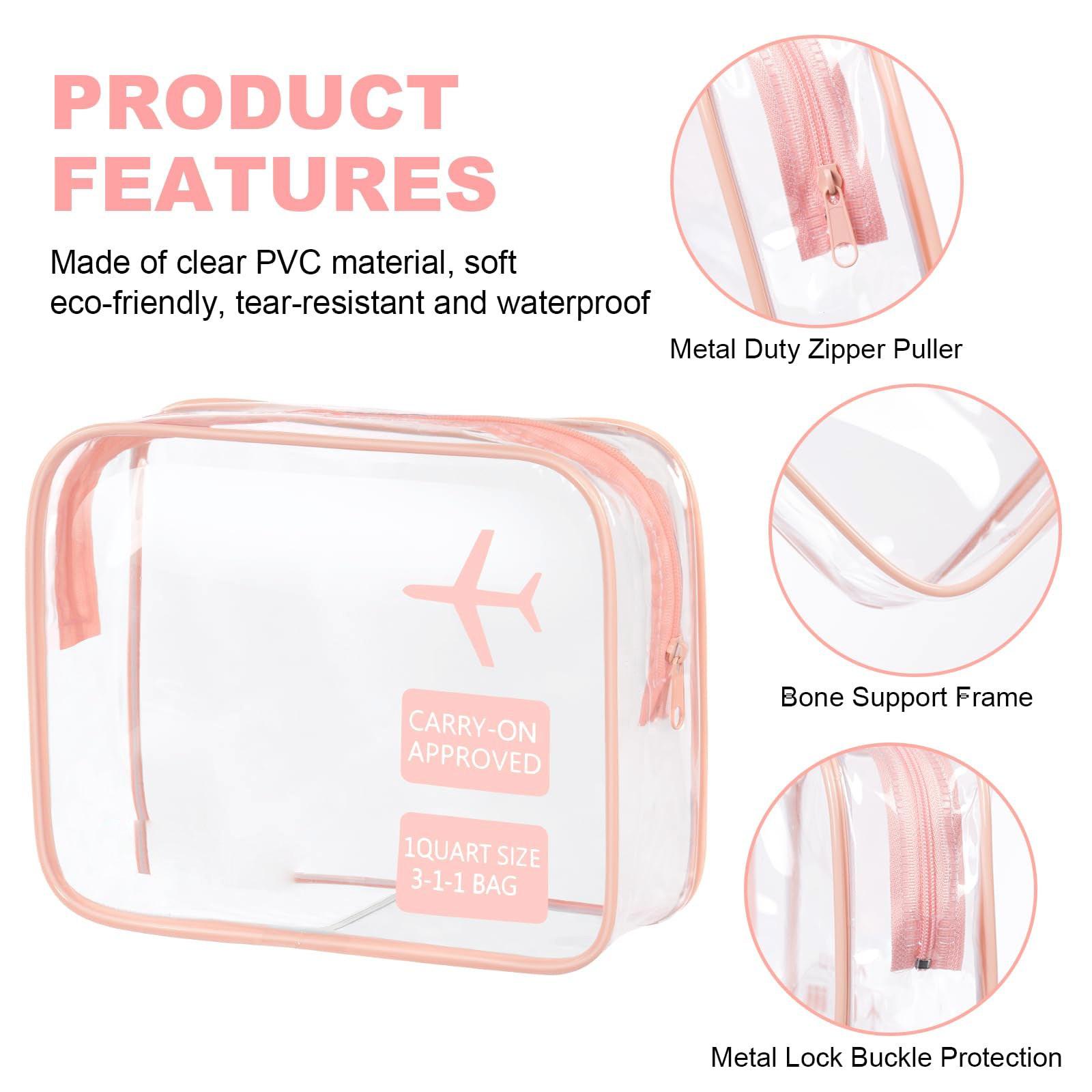 Only-bags.store  2 Stück Kulturtasche Transparent, Flugzeug PVC Kosmetiktasche Wasserdicht 