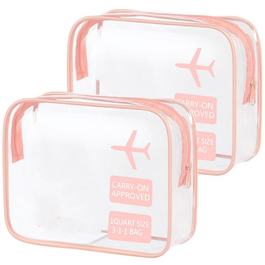 Only-bags.store  2 Stück Kulturtasche Transparent, Flugzeug PVC Kosmetiktasche Wasserdicht 