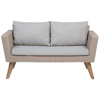 Beliani Lounge Set mit Tisch aus PE Rattan Retro VITTORIA  