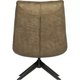mutoni Fauteuil pivotant Jouke simili cuir vert  