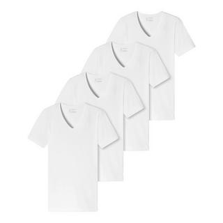 Schiesser  4er-Pack - 95/5 - Organic Cotton - T-Shirt / Unterhemd mit Rundhals 