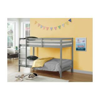 Vente-unique Letto a castello + Materasso 2 Abete massello Grigio ANICET II  