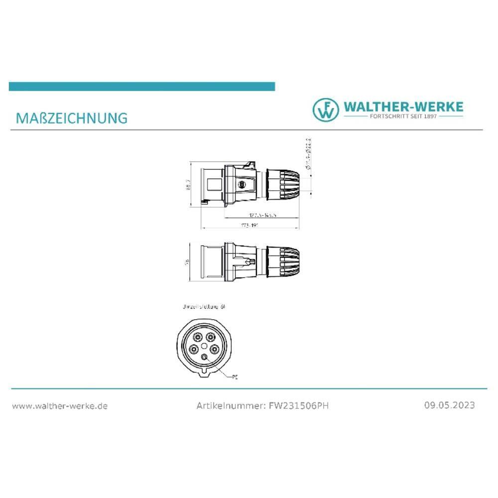 Walther Werke  Connettore maschio CEE 