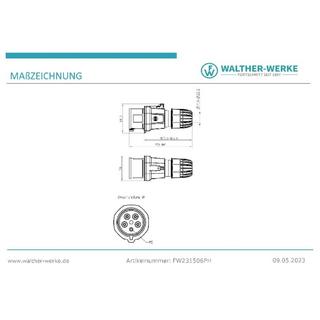 Walther Werke  Connettore maschio CEE 