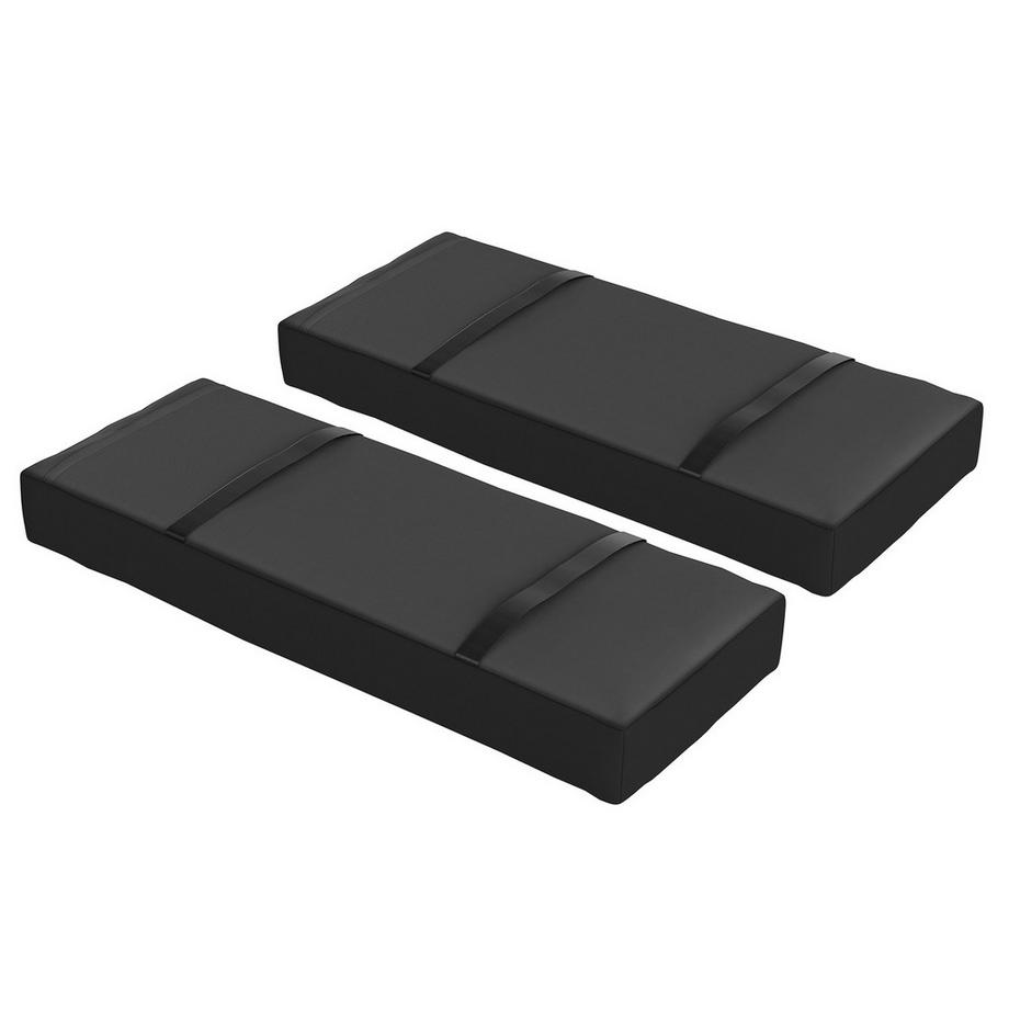 2er Set Sandsäcke für Sonnenschirm auffüllbar bis 25 kg Sandsack für Schirmständer 600D Oxford Gewichtete zum befüllen Beschwerung Schirmfußgewicht für Outdoor-Schirmständer Schwarz Aosom