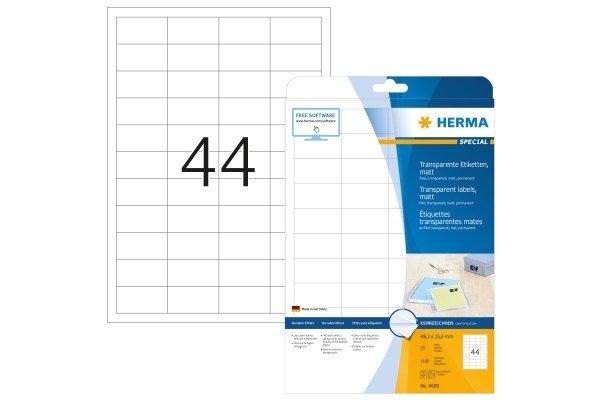 HERMA HERMA Etiketten Special 48,3×25,4mm 4680 transparent 1100 Stück  