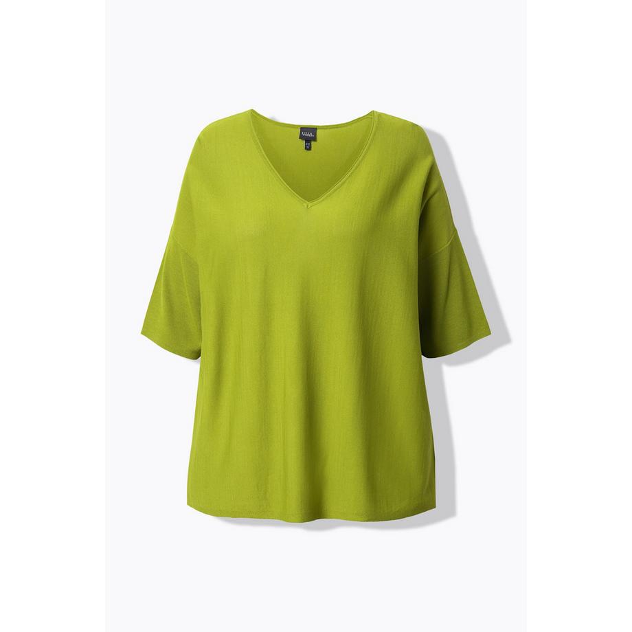 Ulla Popken Pull Oversized Col V Manches Courtes  