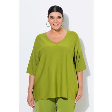 Maglione dal taglio oversize con scollo a V e mezze maniche