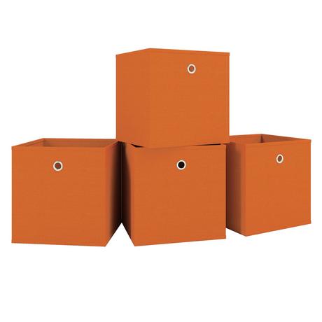 VCM Lot de 4 boîtes pliantes Boîte pliante en tissu Boîte pliante Boîte à étagères Rangement Boxas  