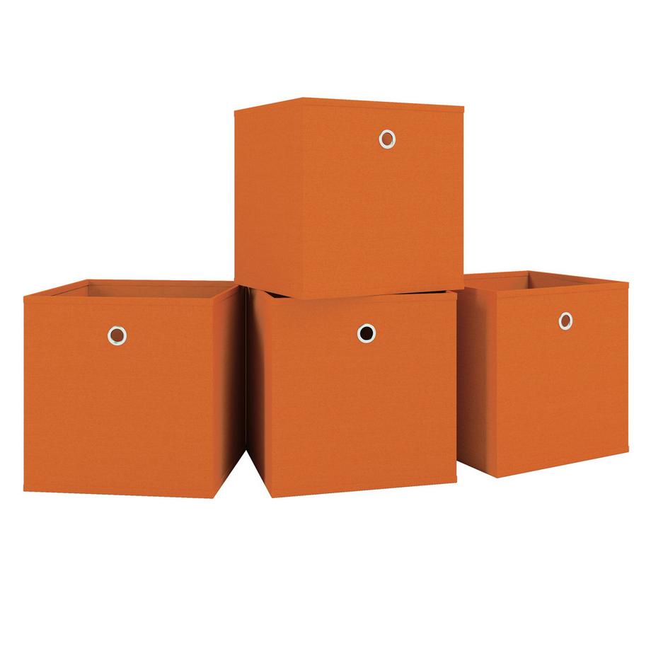 Lot de 4 boîtes pliantes Boîte pliante en tissu Boîte pliante Boîte à étagères Rangement Boxas
