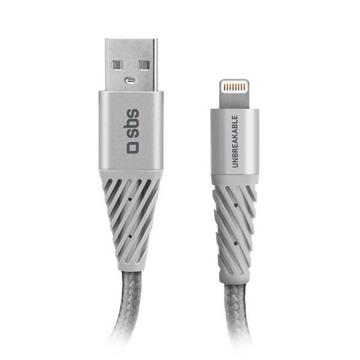 SBS TECABLEUNRELIGK câble Lightning 1,5 m Argent