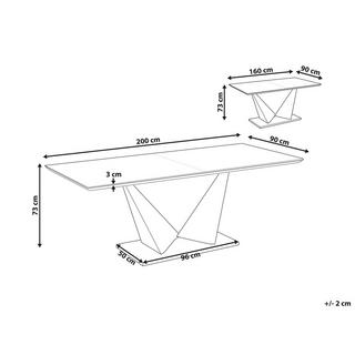 Beliani Table de repas en MDF Industriel ALCANTRA  