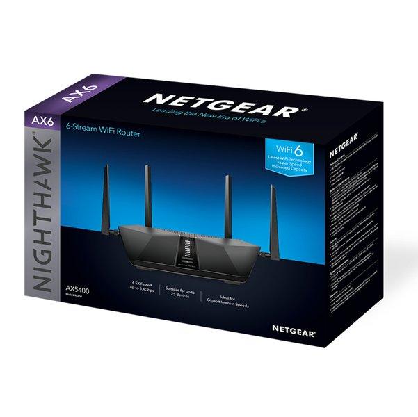 NETGEAR  Nighthawk AX5400 router wireless Gigabit Ethernet Dual-band (2.4 GHz/5 GHz) Nero 